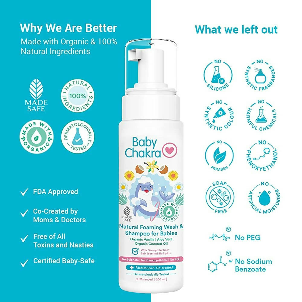 BabyChakra Natural Foaming Wash & Shampoo For Babies