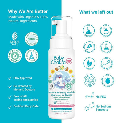 BabyChakra Natural Foaming Wash & Shampoo For Babies