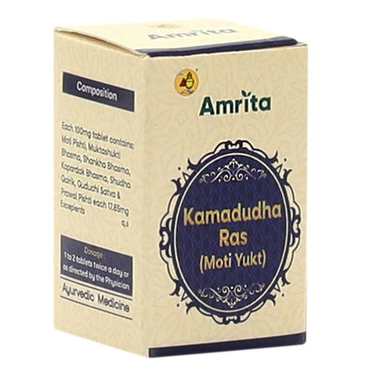 Amrita Kamdudha Ras Moti Tablets