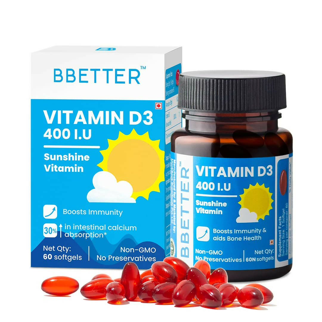 BBETTER Vitamin D3 400 IU Capsules  