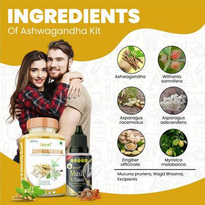 Divya Shree Ashwagandha Capsule & Musli Oil Combo