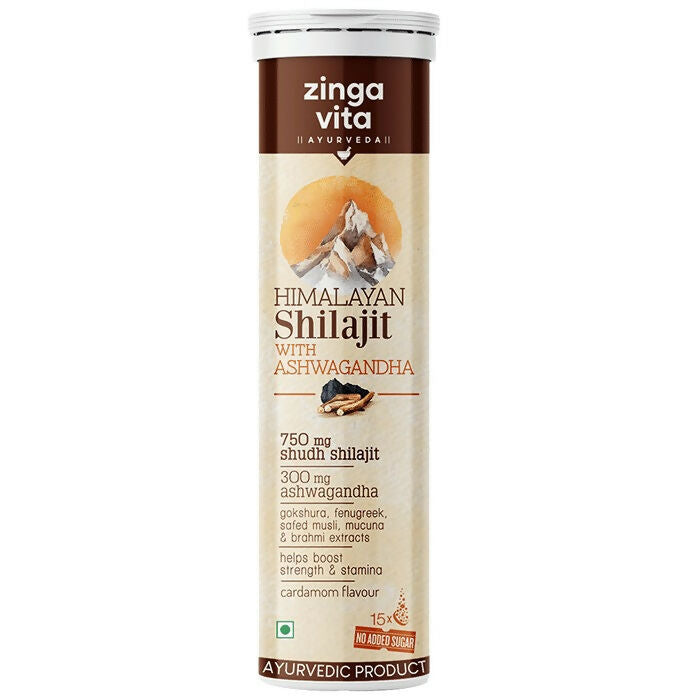 Zingavita Ayurveda Himalayan Sj Effervescent Tablets with Ashwagandha 