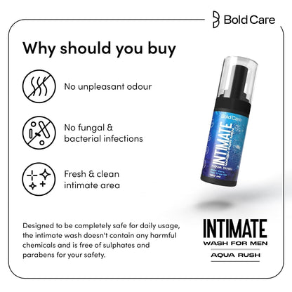 Bold Care Aqua Rush Intimate Wash for Men