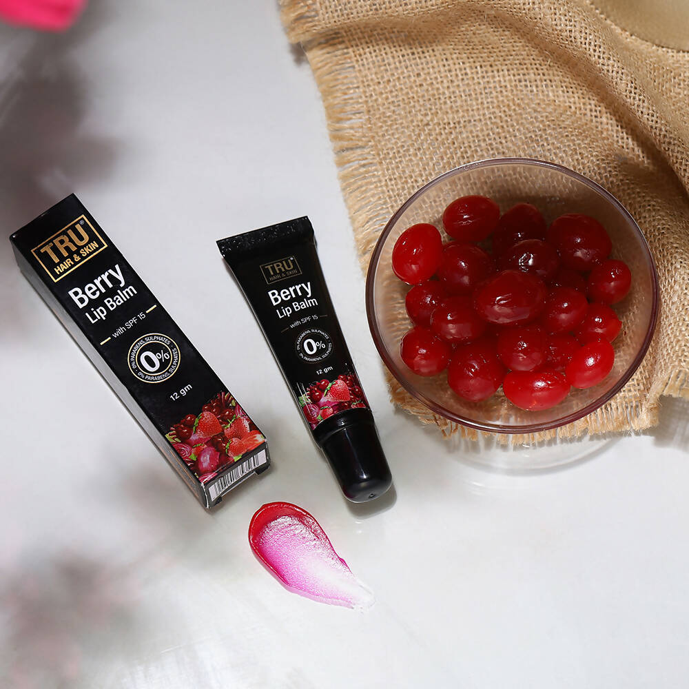 Tru Hair & Skin Berry Lip Balm With SPF 15