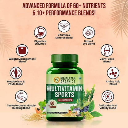 Himalayan Organics Multivitamin Sports 60 + Vital Nutrients Tablets