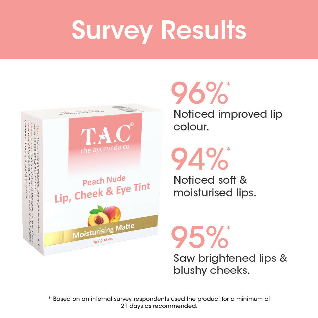 TAC - The Ayurveda Co. Peach Nude Lip, Cheek & Eye Tint