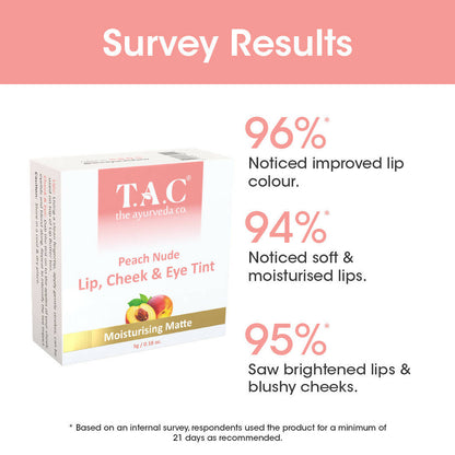 TAC - The Ayurveda Co. Peach Nude Lip, Cheek & Eye Tint