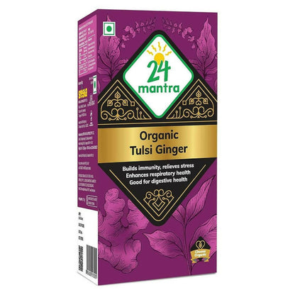 24 Mantra Organic Tulsi Ginger Tea Powder 