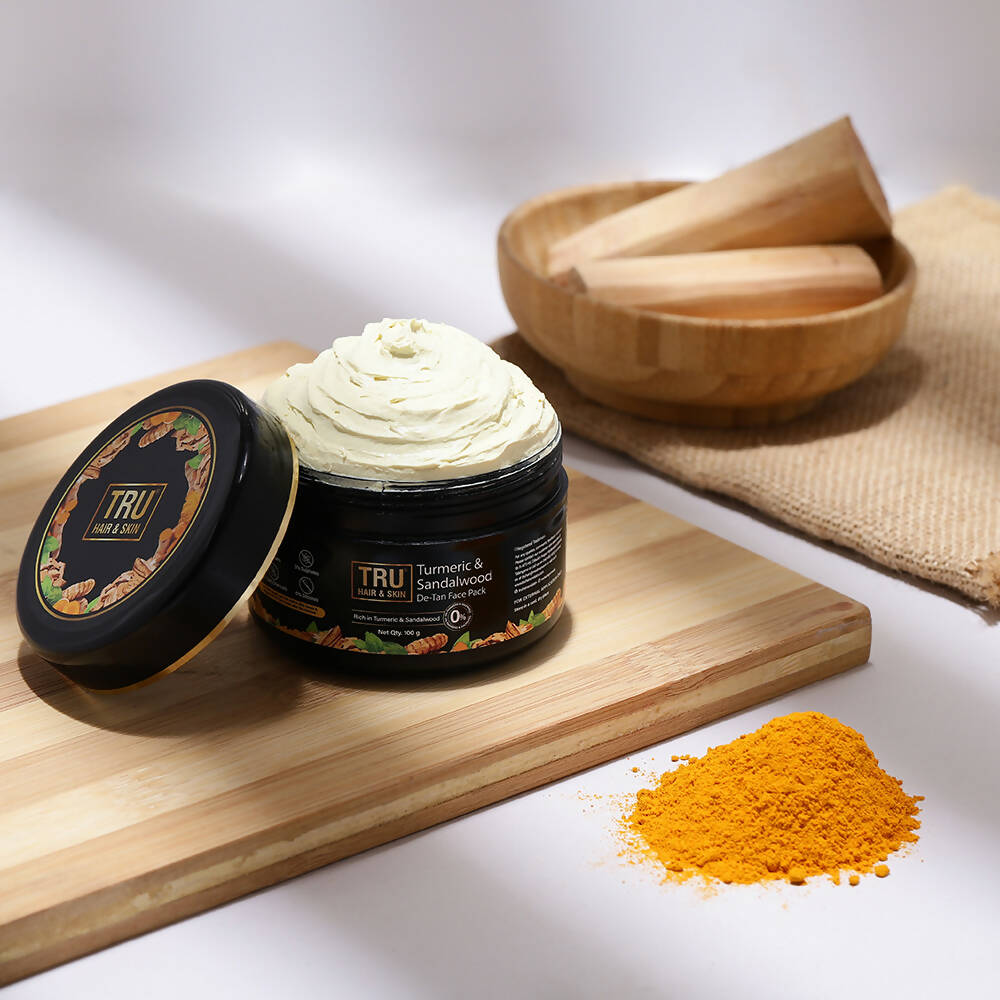 Tru Hair & Skin Turmeric & Sandalwood De-Tan Face Pack