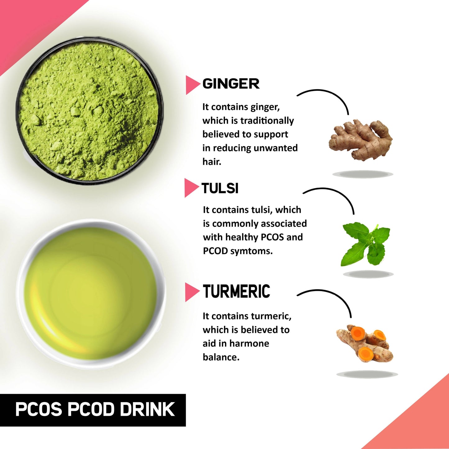 Just Vedic PCOS PCOD Support Drink Mix