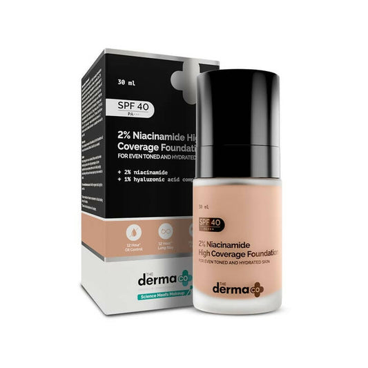 The Derma Co 2% Niacinamide High Coverage Foundation-01 Ivory 