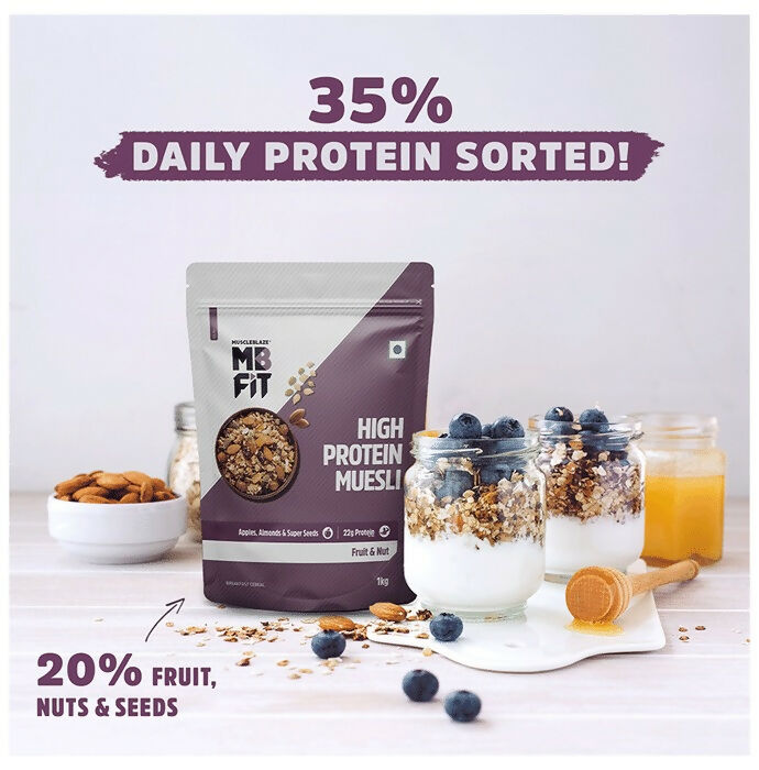 MuscleBlaze Fit High Protein Muesli - Fruits & Nut