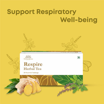 Shivamastu Ayurveda Respire Herbal Tea - 20 Pyramid Teabags