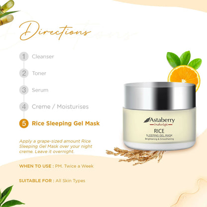 Astaberry Indulge Rice Sleeping Gel Mask