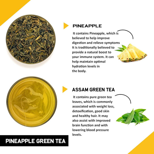 Teacurry Pineapple Green Tea Bags