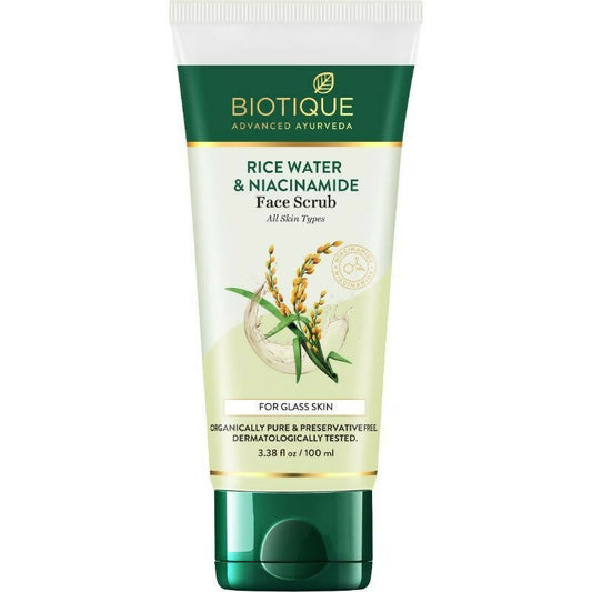 Biotique Advanced Ayurveda Rice Water & Niacinamide Face Scrub TrueCureN