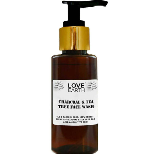 Buy Love Earth Charcoal & Tea Tree Face Wash Online in USA from Chaijava. Fast shipping available.