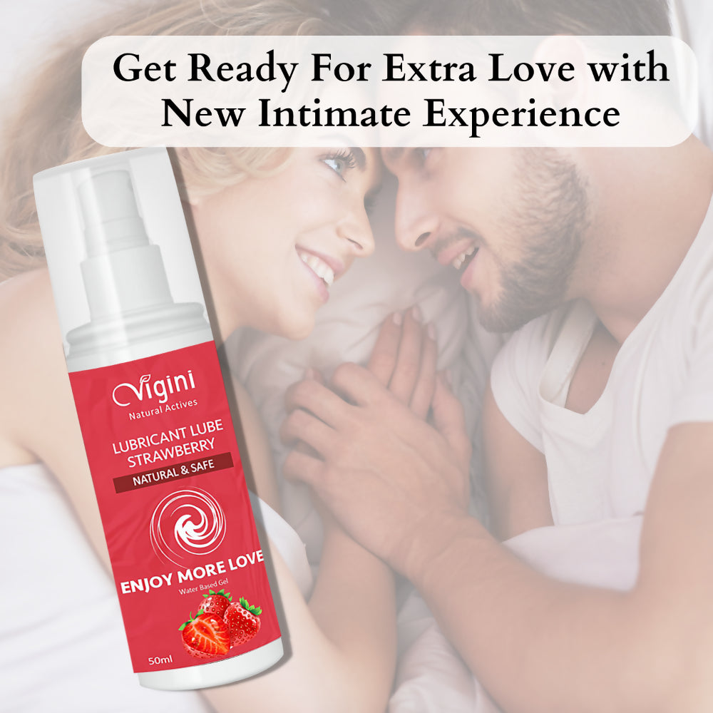 Vigini Intimate Strawberry Lubricant Personal Lube Water Based Gel