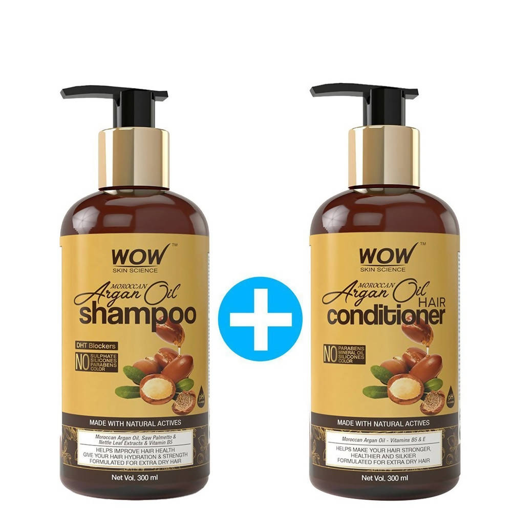 Wow Skin Science Moroccan Argan Oil Shampoo & Hair Conditioner TrueCure