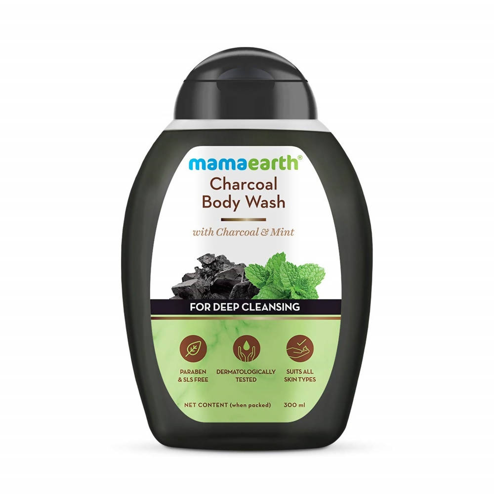 Mamaearth Charcoal Body Wash With Charcoal & Mint For Deep Cleansing 