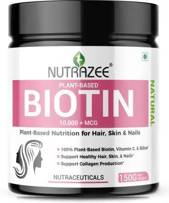 Nutrazee Natural Plant-Based Biotin 10000+MCG