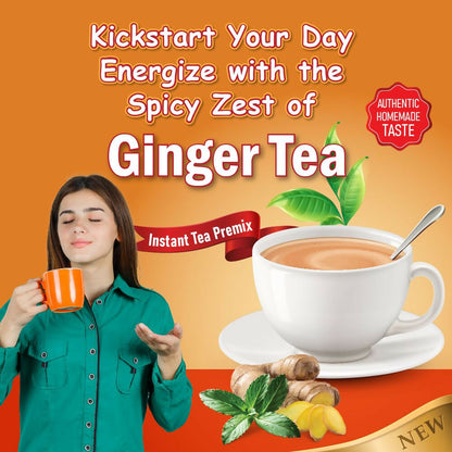 Naivedyam Ginger Instant Tea Premix Powder Sachets