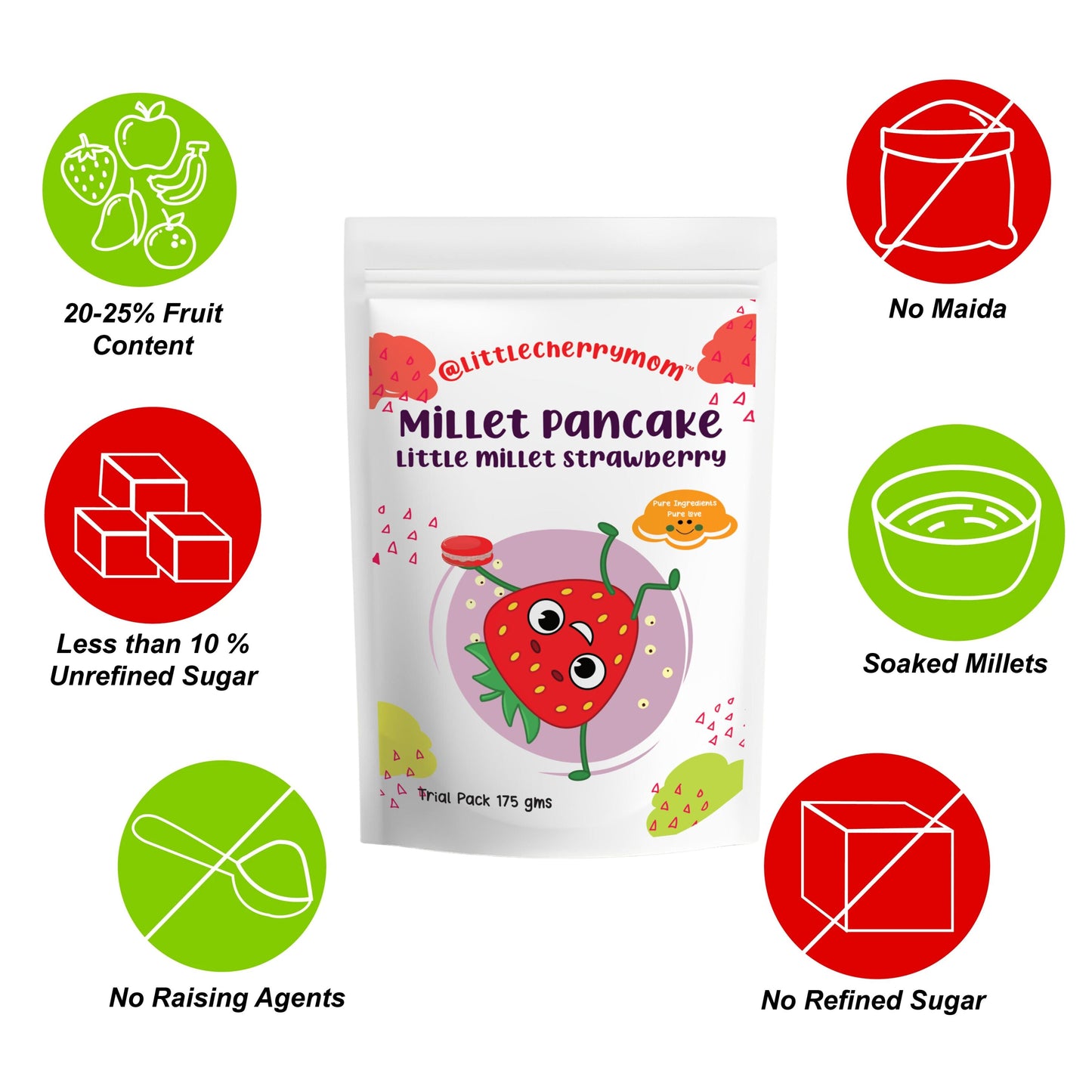 Littlecherrymom Pancake Mix Little Millet Strawberry