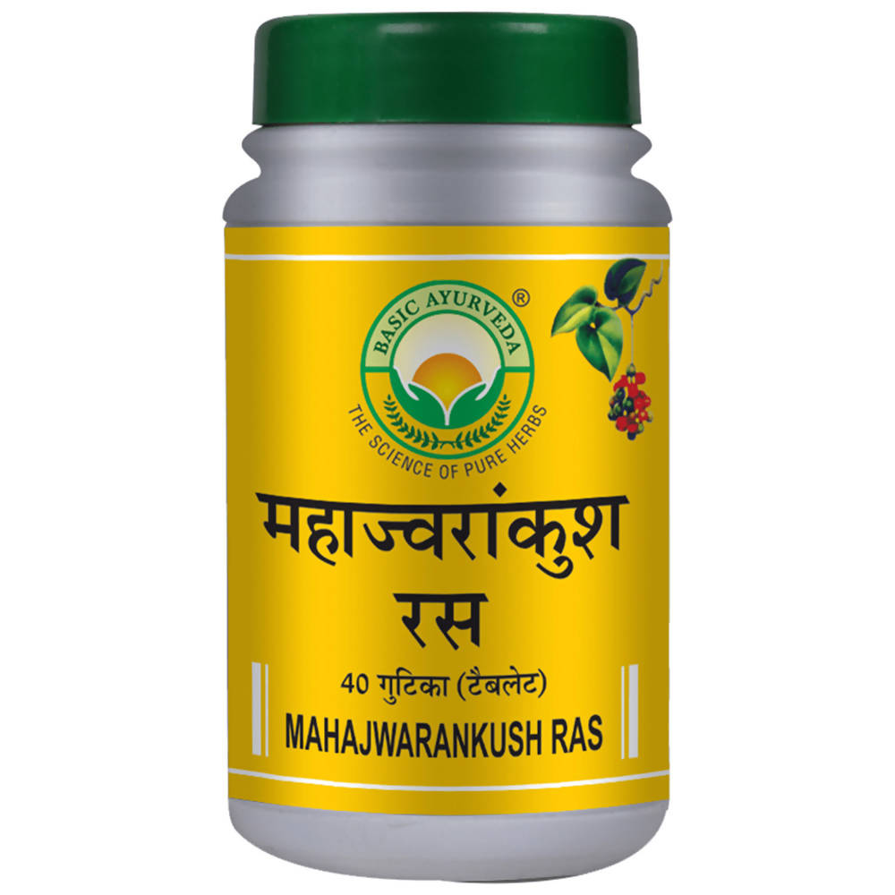 Basic Ayurveda Mahajwarankush Ras 40 Tablet