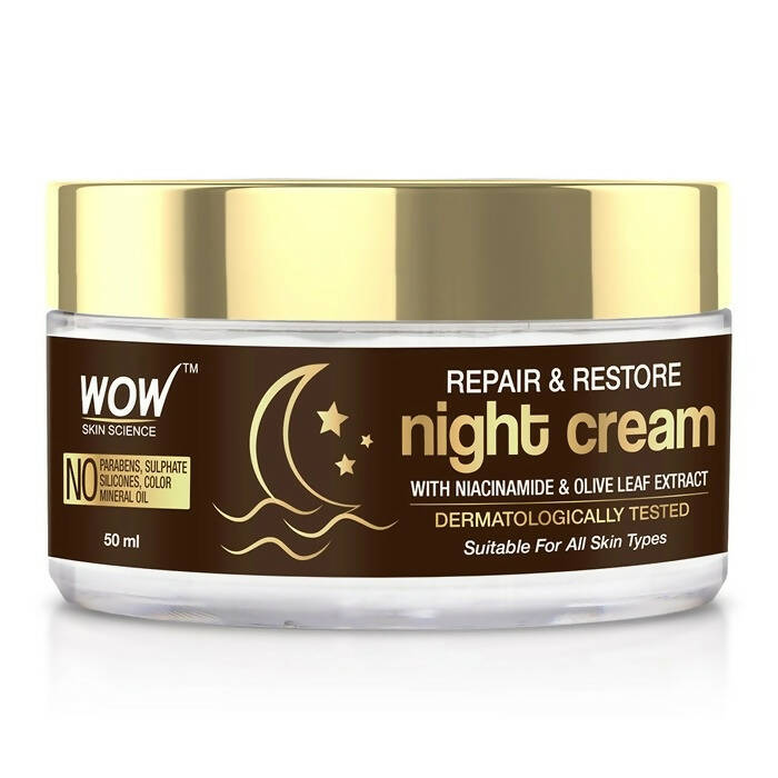 Wow Skin Science Night Cream With Niacinamide & Olive Leaf Extract TrueCure