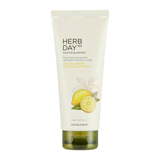 The Face Shop Herb Day 365 Master Blending Foaming Cleanser-Aloe & Green Tea TrueCureN