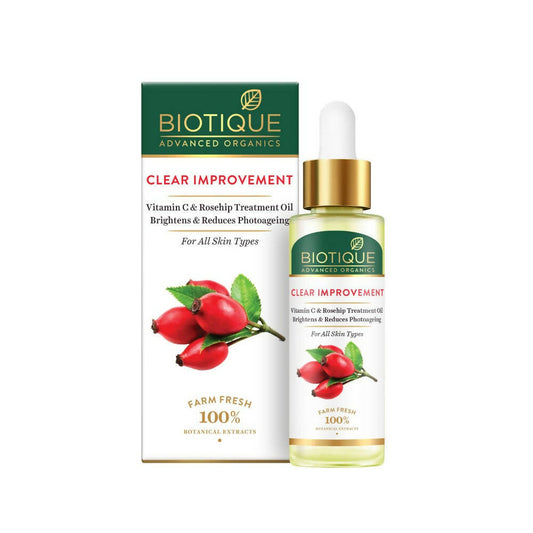 Biotique Advanced Organics Clear Improvement Vitamin C & Rosehip Treatment Oil TrueCureN