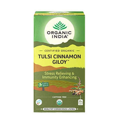 Organic India Tulsi Cinnamon Giloy Tea Bags