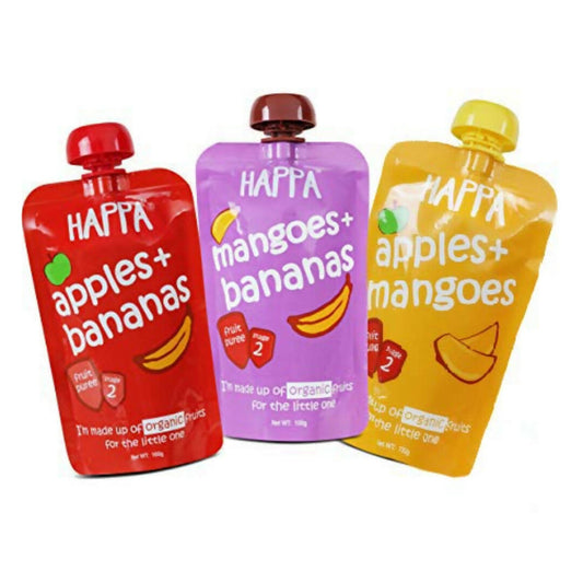 Happa Organic Food for Little one Fruit Puree Stage 2 Combo, Australia, Canada 