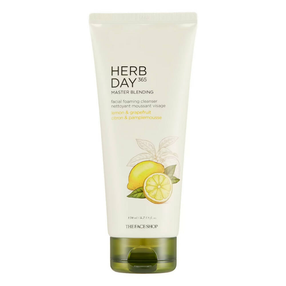 The Face Shop Herb Day 365 Master Blending Foaming Cleanser-Lemon & Grapefruit TrueCureN