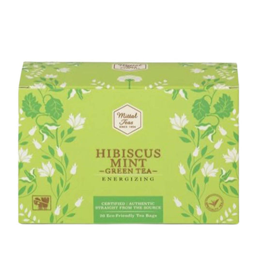 Mittal Teas Hibiscus Mint Green Tea Eco Friendly Bags TrueCure