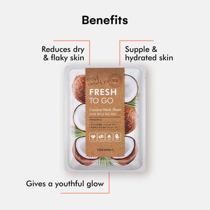 Tonymoly Fresh To Go Coconut Mask Sheet Hydrating