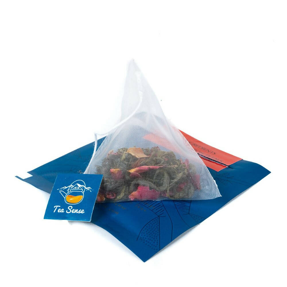 Tea Sense Bed Of Roses Green Tea Bags Box