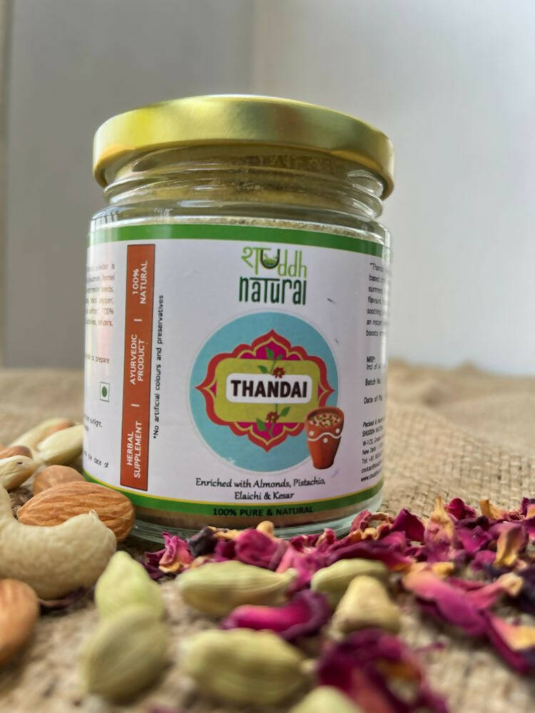 Shuddh Natural Ubtan based Herbal Gulal | Ayurvedic Thandai Powder |Floral Tisane |Natural Honey | Holi Gift Hamper