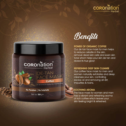 Coronation Herbal Coffee De-Tan Face Mask