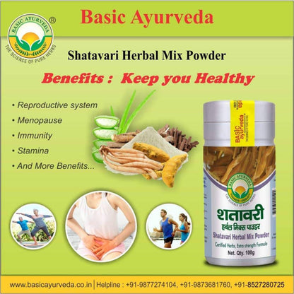 Basic Ayurveda Shatavari Herbal Mix Powder