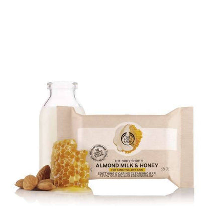 The Body Shop Almond Milk & Honey Soothing & Caring Cleansing Bar