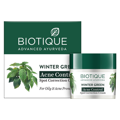 Biotique Bio Winter Green Spot Correcting Anti Acne Cream, 15g