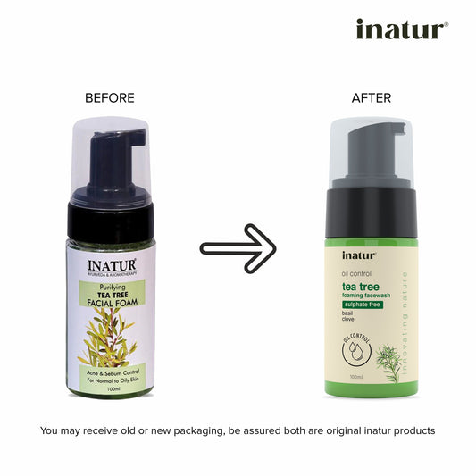 Inatur Tea Tree Foaming Face Wash