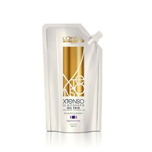 L'Oreal Paris Xtenso Oleo Shape Oil Trio Sweet Almond Cotton Seed Rice Smoothing Cream Extra Resistant Hair