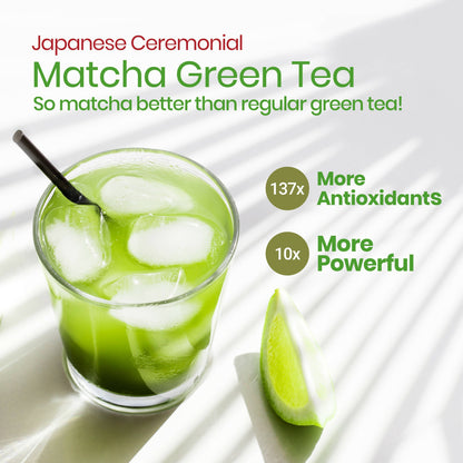 Wellbeing Nutrition Japanese Ceremonial Matcha Green Tea Effervescent Tablets