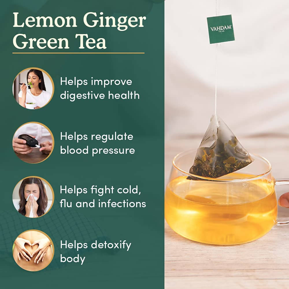 Vahdam Lemon Ginger Green Tea