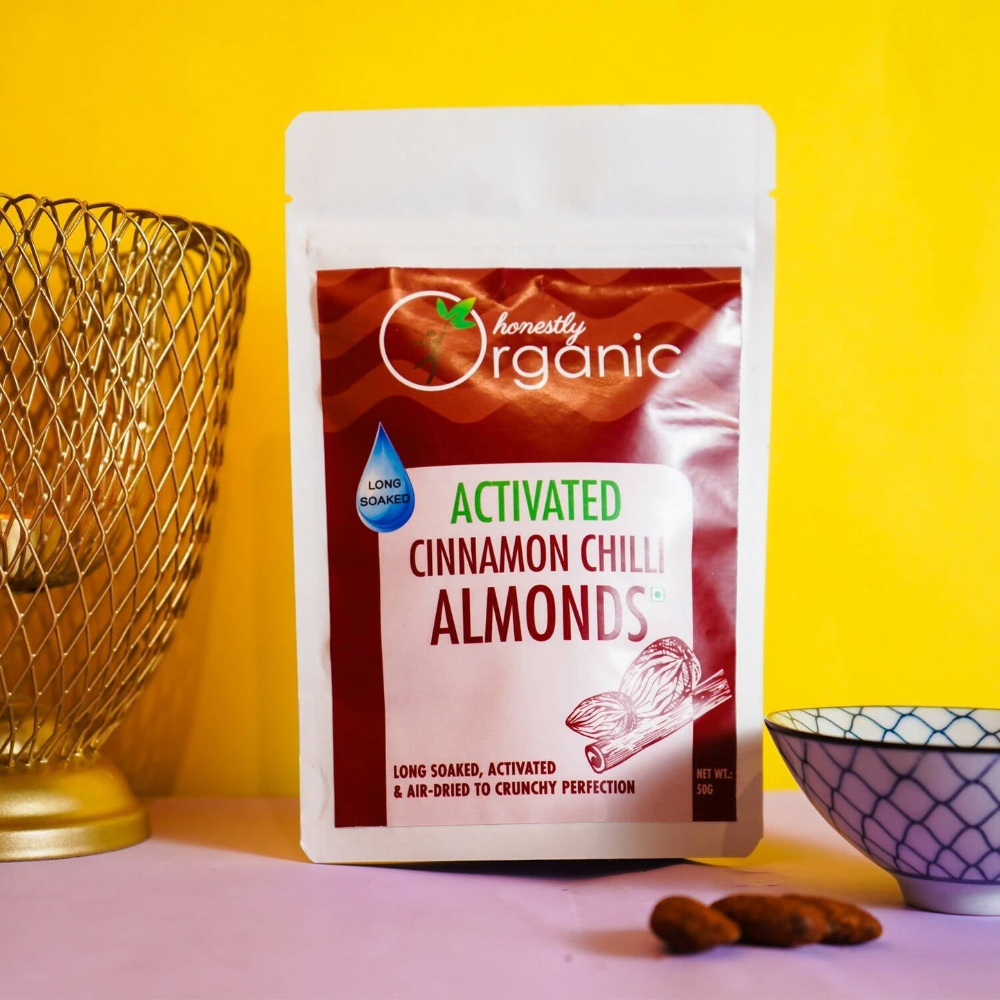 D-Alive Honestly Organic Activated Cinnamon Chilli Almonds