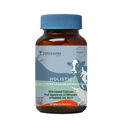 Zeroharm Holistic Calcium + Ashwagandha Tablets  