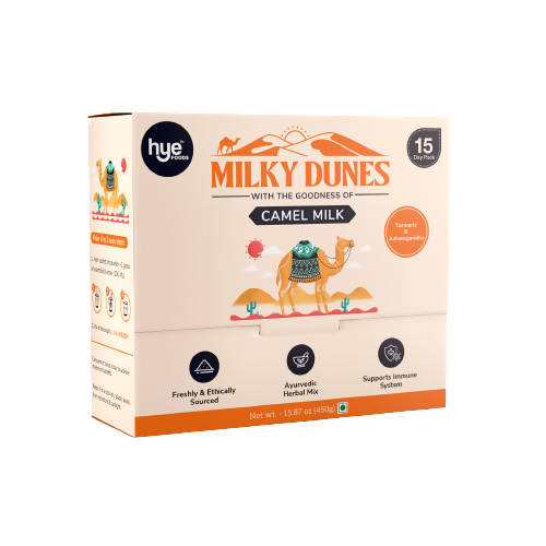 hye Foods Milky Dunes With The Goodness Of Camel Milk-Turmeric & Ashwagandha Flavour