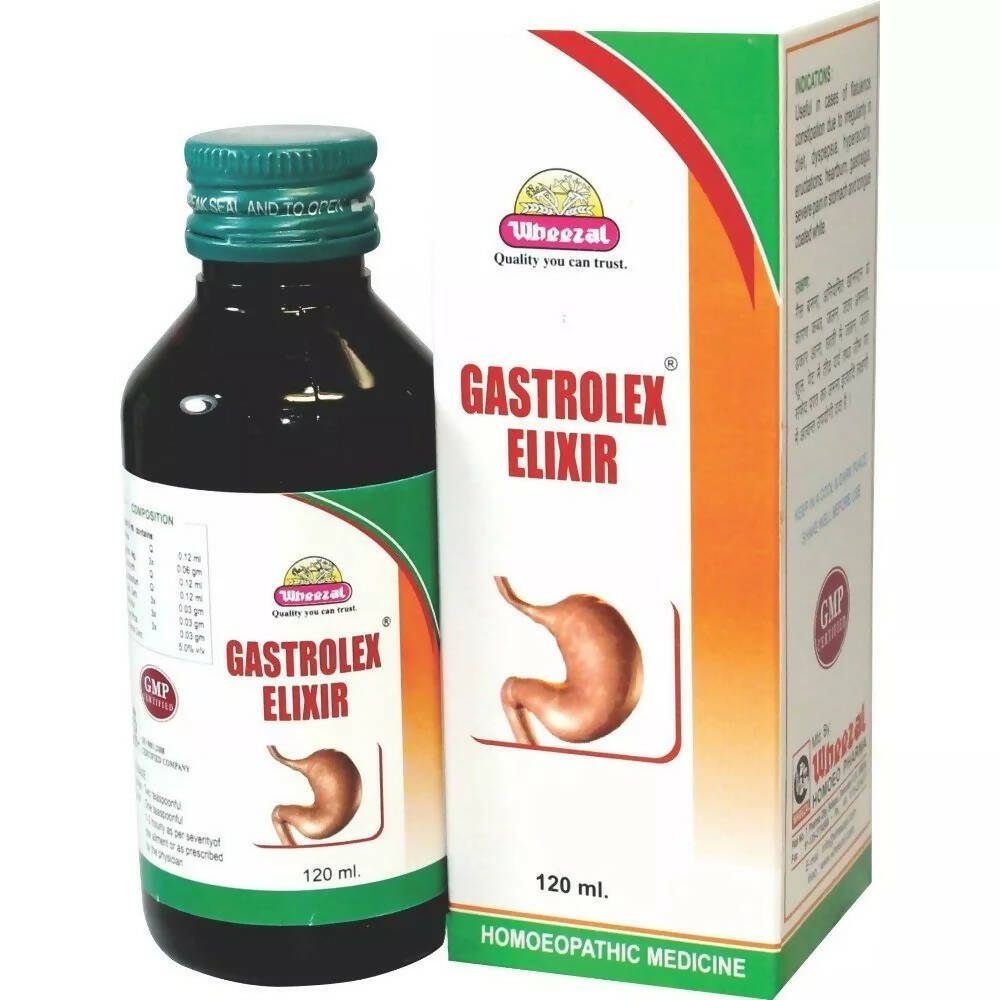 Wheezal Homeopathy Gastrolex Elixir Syrup TrueCure